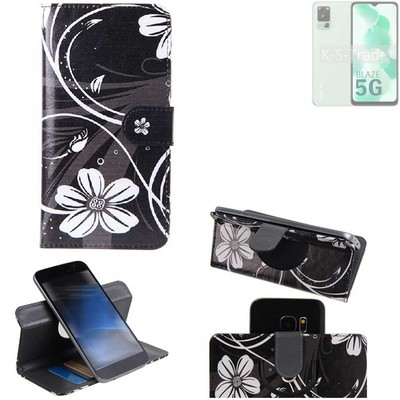 Für Lava Blaze 5G 360° Schutz Hülle Wallet Case Design Blumen
