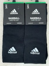 Adidas Socks Baseball OTC 2 Pair Size Small 13C-4Y Aeroready Compression New