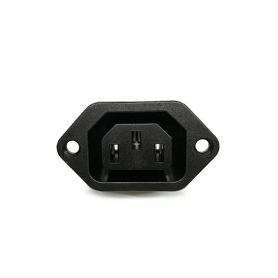10A Power Socket AC 3 Terminal Pins Chassis Panel Mounted Inlet Plug Connector