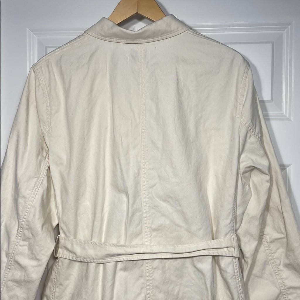 INÈS DE LA FRESSANGE X UNIQLO Trench Coat Size XL Cream Button Up Belt Pockets thumbnail 7