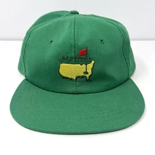 Vintage Masters Augusta Golf Hat Strapback Cap Green Derby Cap Made In USA EUC