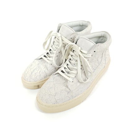 ETQ Amsterdam Sneaker Herren Gr. 40 Grau Beige Leder Schuhe Used Look Schuhe