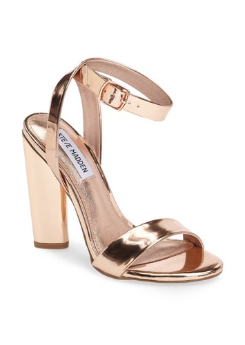 Steve Madden Womens Treasure High Heel Sandal Shoes, Rose Gold, Size US 6  231 | eBay