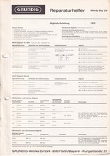 Service Manual Guide For Grundig Melody Boy 210