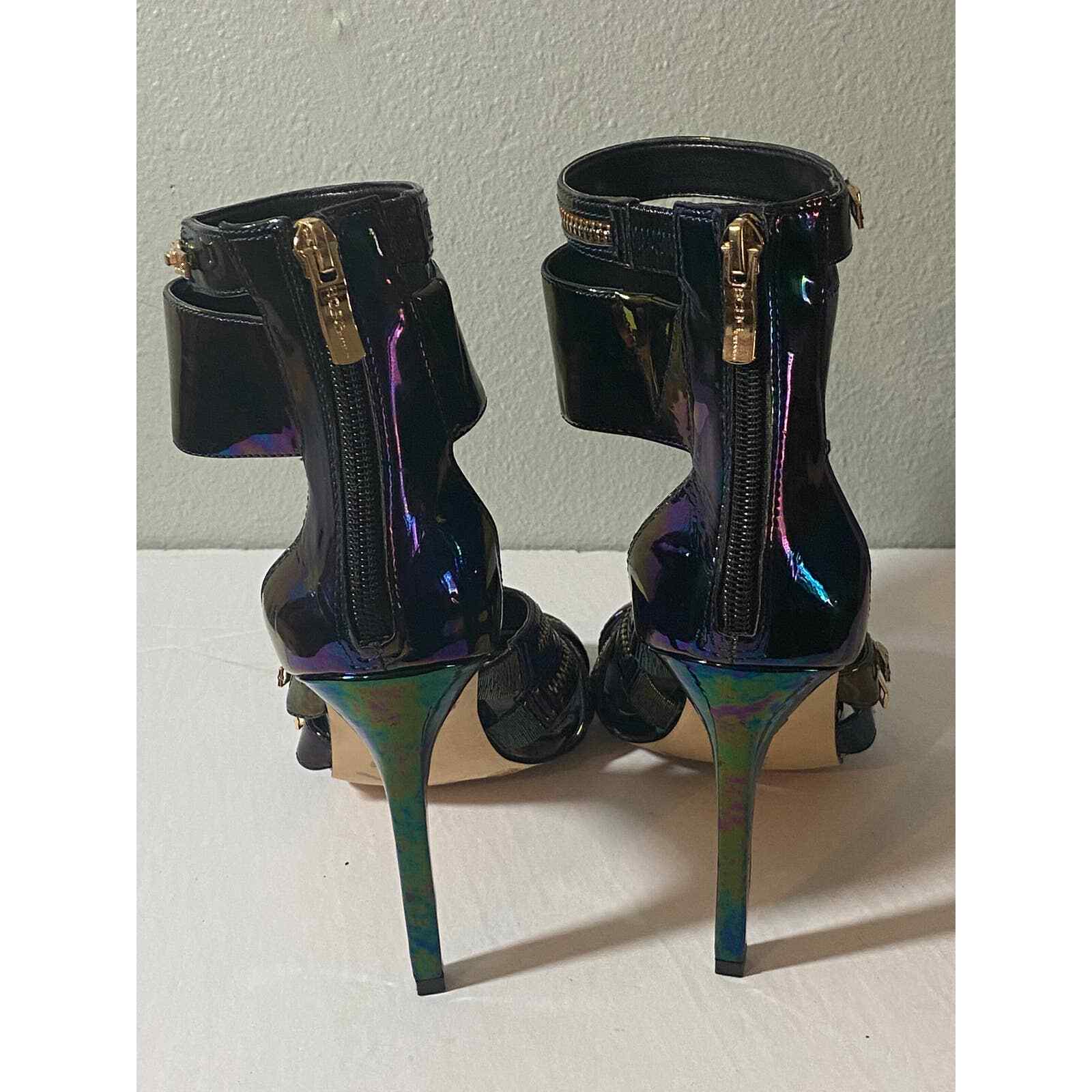 BCBGeneration Casey black iridescent hologram hee… - image 3