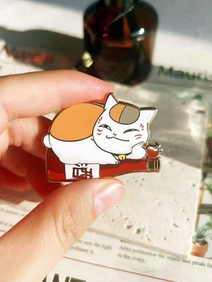 Nyanko Sensei / Madara Golden Enamel Pin Natsume's Book of Friends Metal Badge