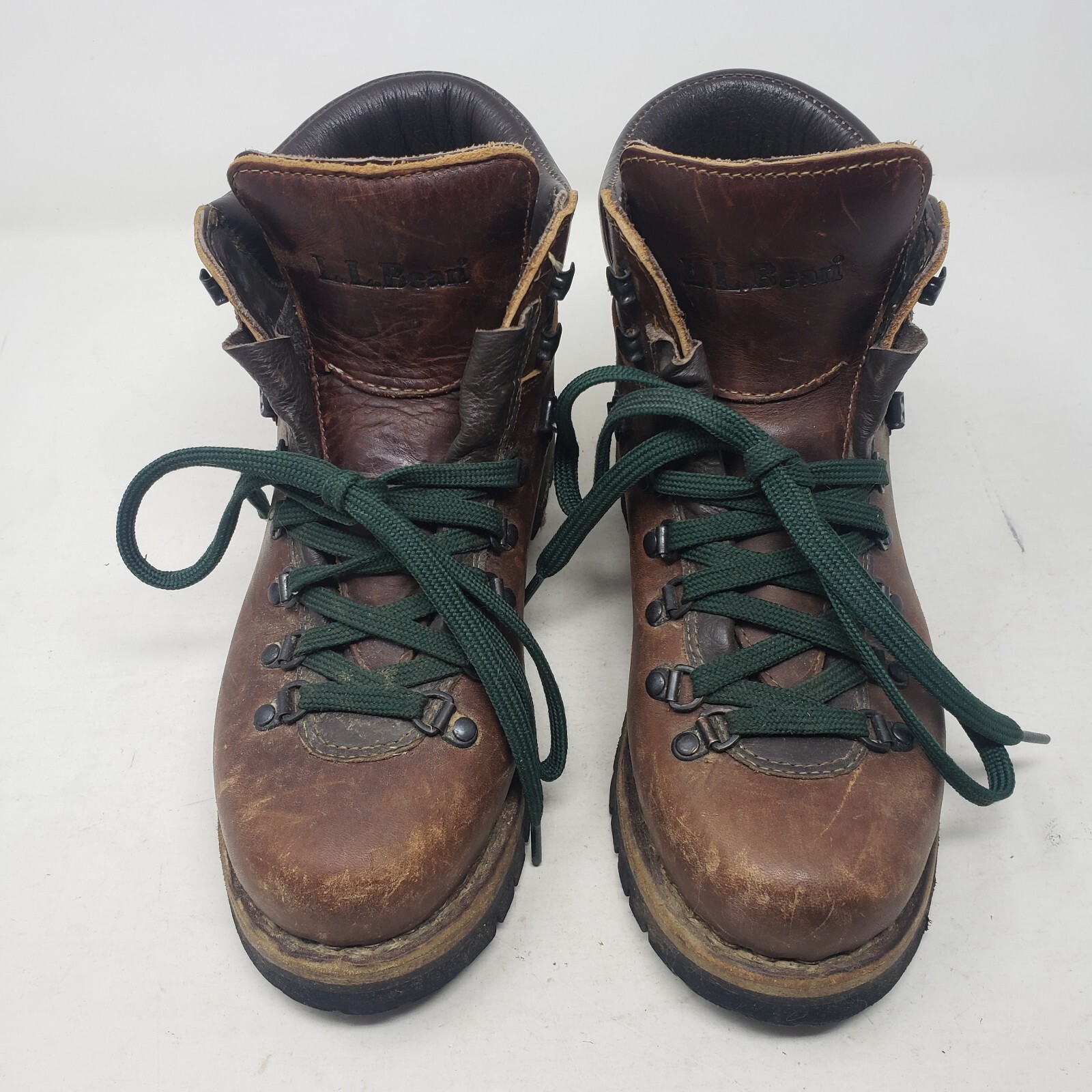 Vintage Scarpa LL Bean Brown Leather Norwegian Welt Hiking Boots