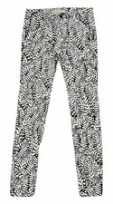 Z1975 Zara Basic Denim Jeans Women's 4 Skinny Low Rise Leopard Print Denim