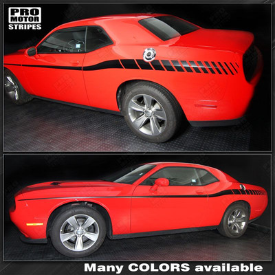 Dodge Challenger Racing Arrow Side Stripes Decals 2011 2012 2013 2014 Pro Motor