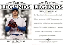 Shohei Ohtani 2023 Leaf Legends Achievement Edition #LA-13 Los Angeles Dodgers