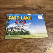 Vintage Picture Postcard Book- Beautiful Salt Lake City  50s 18 Images
