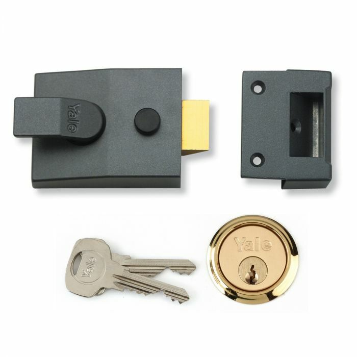 Yale P89 Automatic Night Latch Metallic Brass Deadlocking Door Security Lock