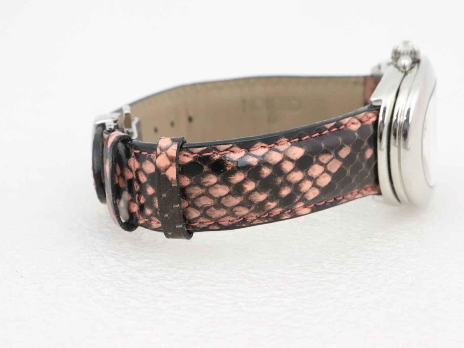 NEW BATT. Croton Crotalus Python Leather Chronogr… - image 5