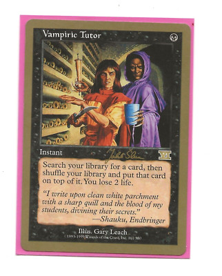 VAMPIRIC TUTOR 1999 Magic World championship Jakub Slemr '99 MTG NM English