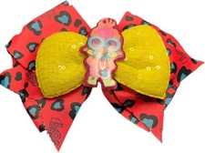 Yellow and Pink Doll accent Bow