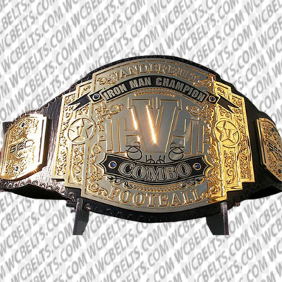 New Vanderbilt Football Combo Belt zinc4mm metal Pure Cow Hide Leather