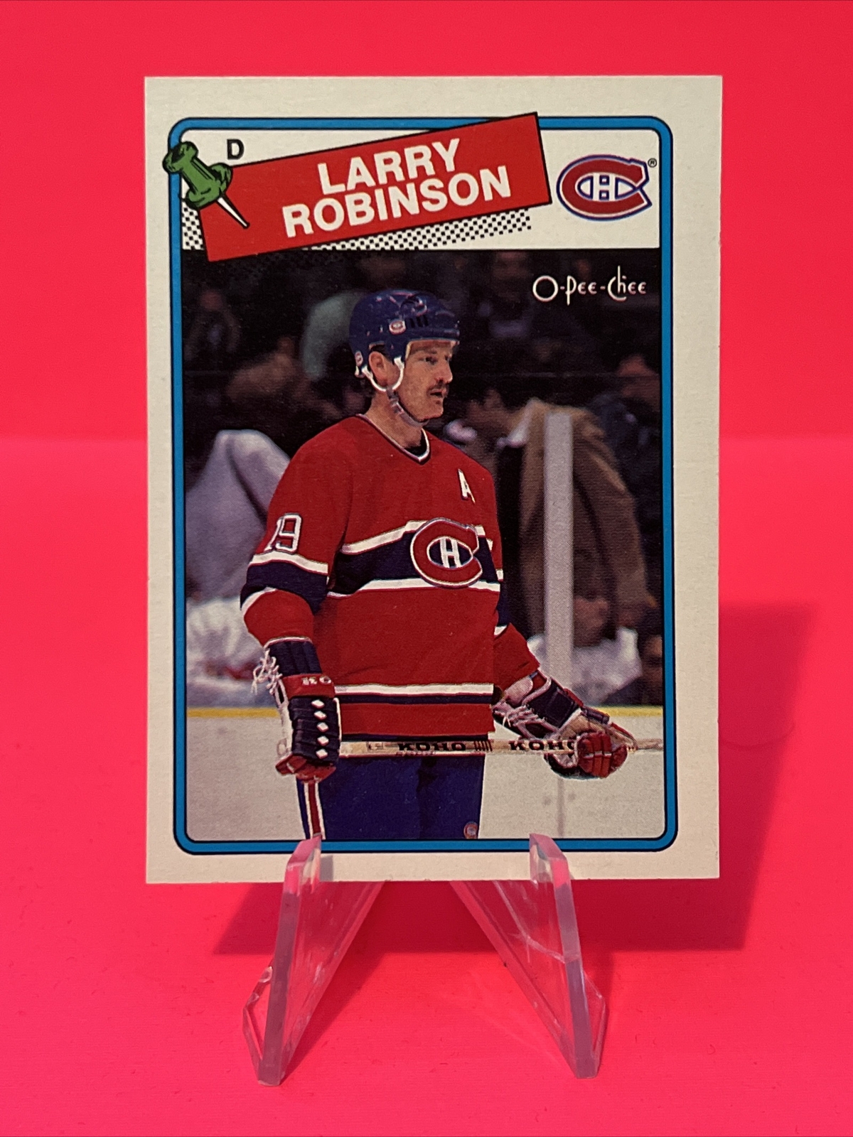 1988-89 O-Pee-Chee Larry Robinson Card #246 Montreal Canadiens Legend