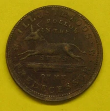 1837 Illustrious Predecessor Hard Times Token R-1  HT-34 Take a Look
