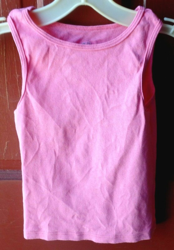 FRUIT OF THE LOOM 100% Cotton Pink Sleeveless Pullover T-Shirt Size S