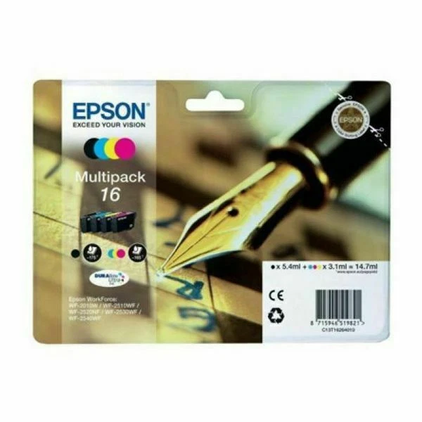 Epson 16 Multipack DURABrite Ultra Cartouches d'Encre - Noir, Magenta, Jaune#15 - Photo 1/1