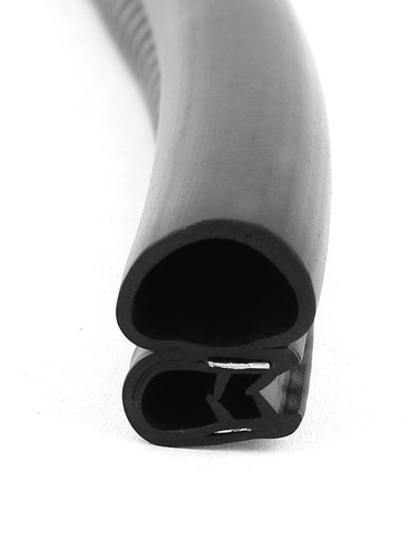 Car Rubber Sealing Sealed Strip Door Guard Buffer Protector Black 4Pcs - Foto 3 di 3