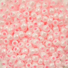 11/0 TOHO ROUND Opaque Lustered Baby Pink Seed Bead (8g)