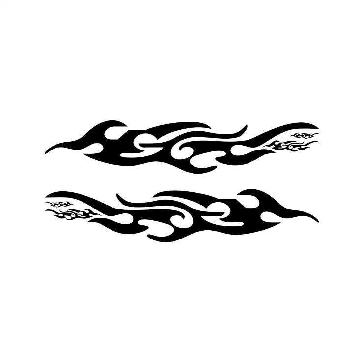 Juego de calcomanías adhesivas de coche pegatina de llama de fuego puerta lateral camión parachoques ventana giratoria Foto 4 de 4