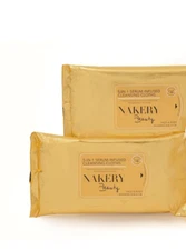 Nakery Beauty 5-in-1 Serum-Infused Cloths for Face & Body, 60 wipes New & Sealed