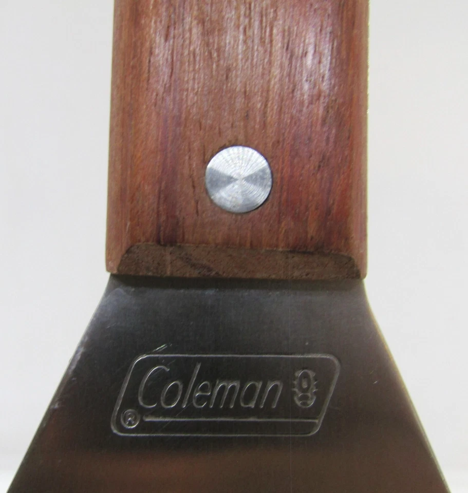 Coleman 15" Stainless Grill Tool with Wooden Handle, 4" Flip Surface. - Image 4 of 4