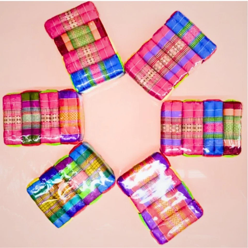 Pillow Thai cushion kapok handmade rectangle bolster natural cotton 100% X 4 pcs - Image 2 of 4