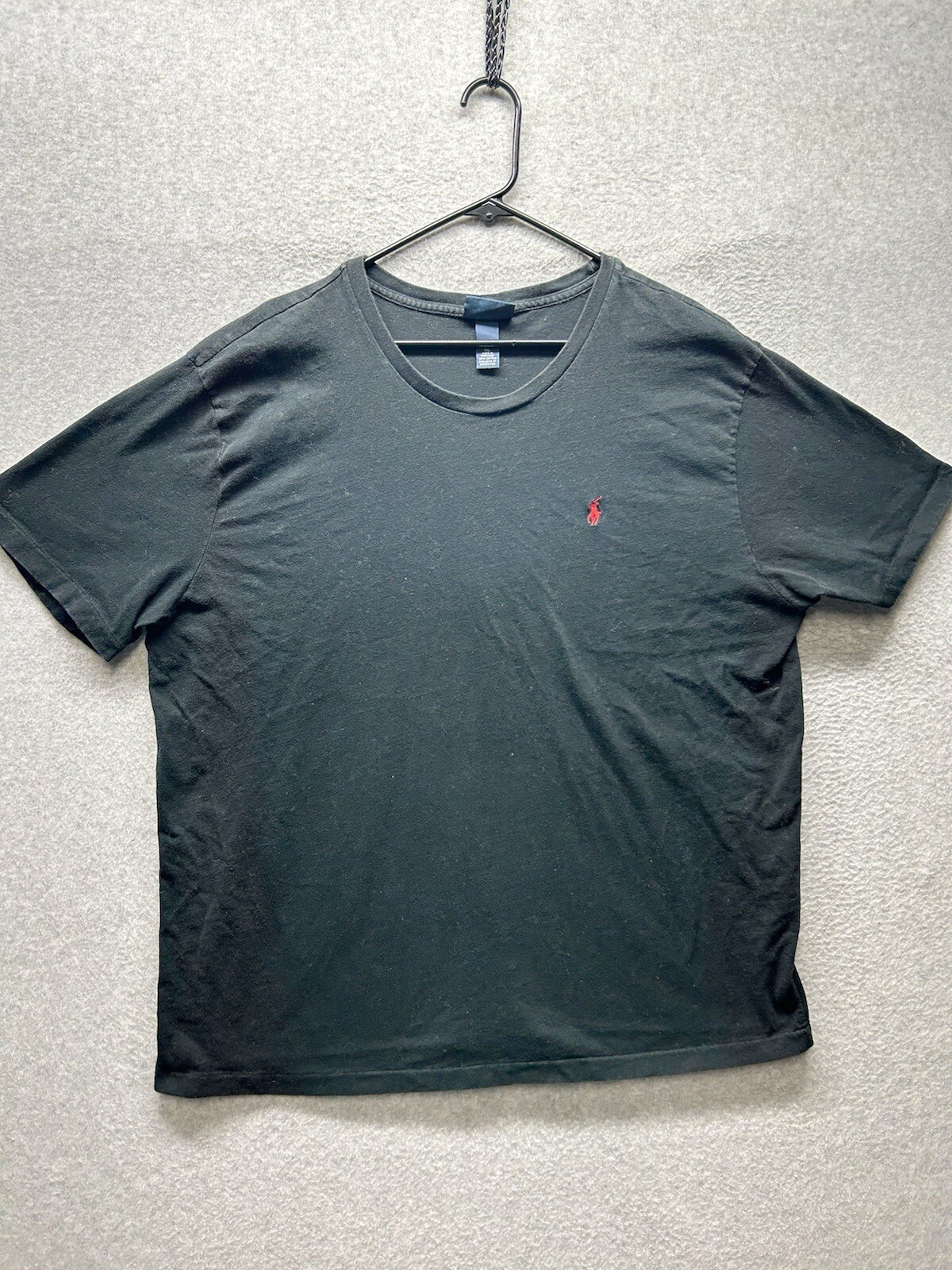 Polo Ralph Lauren camicia uomo 2XL nera manica corta vestibilità classica piccolo pony