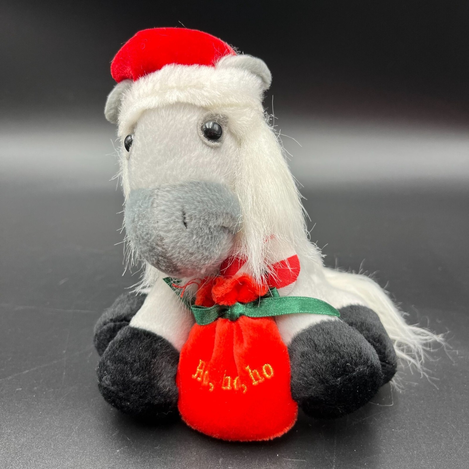Breyer Kris Peluche Natale Cavallo Pony con Cappello Babbo Natale e Borsa Rossa Imbottita