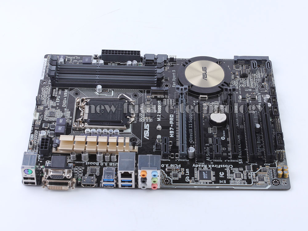 ASUS Intel H97 Motherboard H97-PRO LGA 1150 DDR3 ATX DVI VGA HDMI