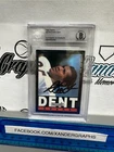 RICHARD DENT SIGNED AUTOGRAPHED HOF 1985 TOPPS #24 ROOKIE RC ON CARD BECKETT BAS