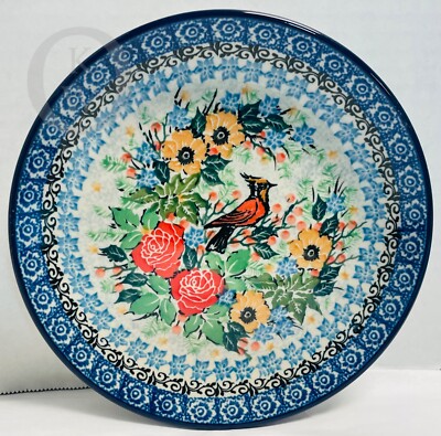 NEW CERAMIKA ARTYSTYCZNA POLISH POTTERY*Unikat M Starzky*8'' BIRD Plate *24109G