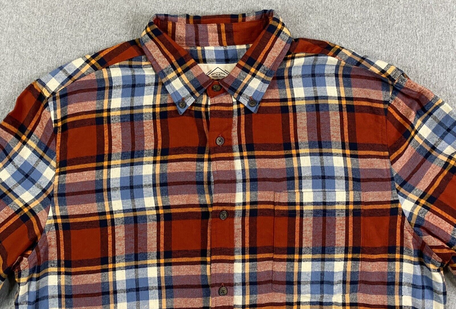 St Johns Bay Shirt Men Large Button Down Plaid Classic Cotton long Sleeve Casual