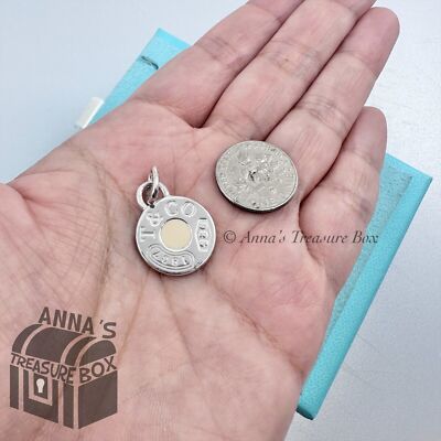 ティファニー 1837 エナメル サークル チャーム 925 ABA4fe Tiffany & Co. 925 Silver 1837 Pink Enamel Round Dot Charm Pendant