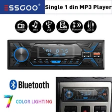 ESSGOO MP3 Player Car Stereo In-Dash Single 1 Din Head Unit Bluetooth SD/AUX/USB