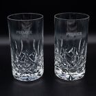 <!--F#f_0-->DAMAGED Waterford Crystal Aer Lingus Premier Water Tumbler Glass Pair 4 1/4
