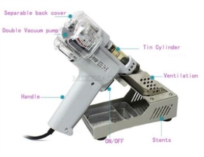 New Electric Desoldering Gun Vacuum Pump Solder Sucker S-998P 100W 220V H ck