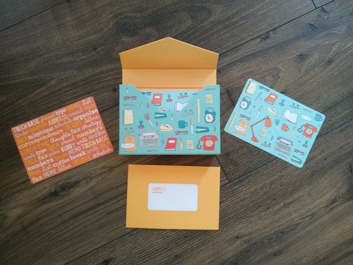 Julia Rothman 20 note card envelopes set new in box-Galison