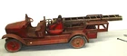 VINTAGE 1920s-30s BUDDY L PRESSED STEEL AERIAL LADDER FIRE TRUCK