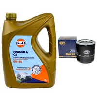 MotoröL Set Gulf Formula GX 5W-40 5 Liter + ÖLfilter FüR Hyundai KIA Mitsubishi