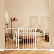 Extra Wide Pressure Mounted Baby Gate Walk Through Child Kids Safety Toddler ...