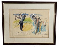 Harold Riley Signed Golf Print – Fred Couples LA Open 1990 – Limited Edition