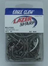 Eagle Claw L2004ELF-10/0 Tournament Billfish Circle Hook Non-Offset