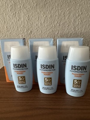 ISDIN 3x  Fusion Water Magic LSF 50 | Sonnenfluid für das Gesicht 3x50ml