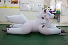 2m Schnee Wolf Ride Cartoon Aufblasbares Spielzeug Pool Parteiraum Garten Dekor