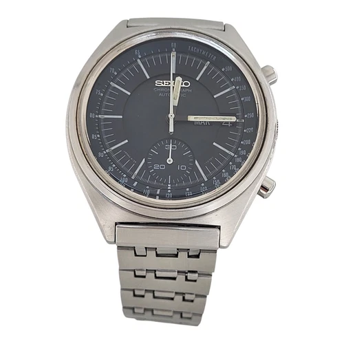 Vintage Seiko Baby Jumbo 6139-7070 Automatic Chronograph Watch (Excellent Condit