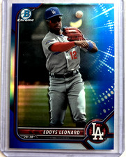 Blue Refractor #/150- 2022 Bowman Chrome #BCP-229- Eddys Leonard Rc Sp